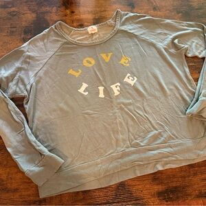Sundry Green Love Life sweatshirt
